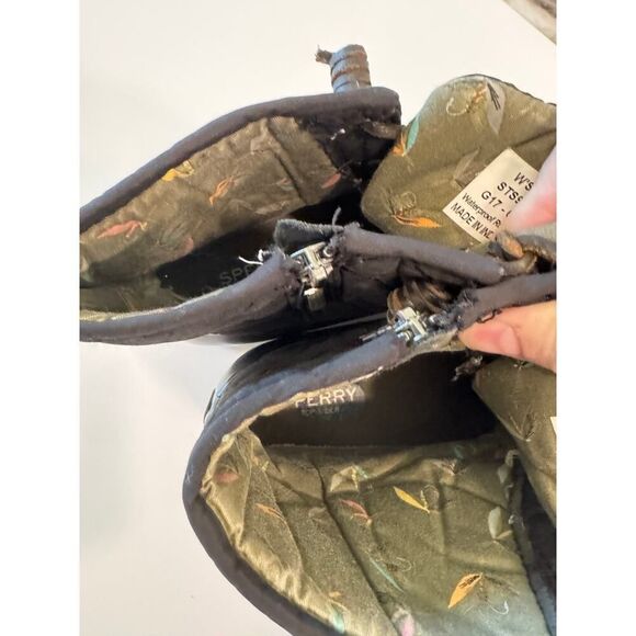 Sperry Saltwater Quilted Duck Boots Women's Size 9M Waterproof Rubber Black/Gray - Picture 9 of 10